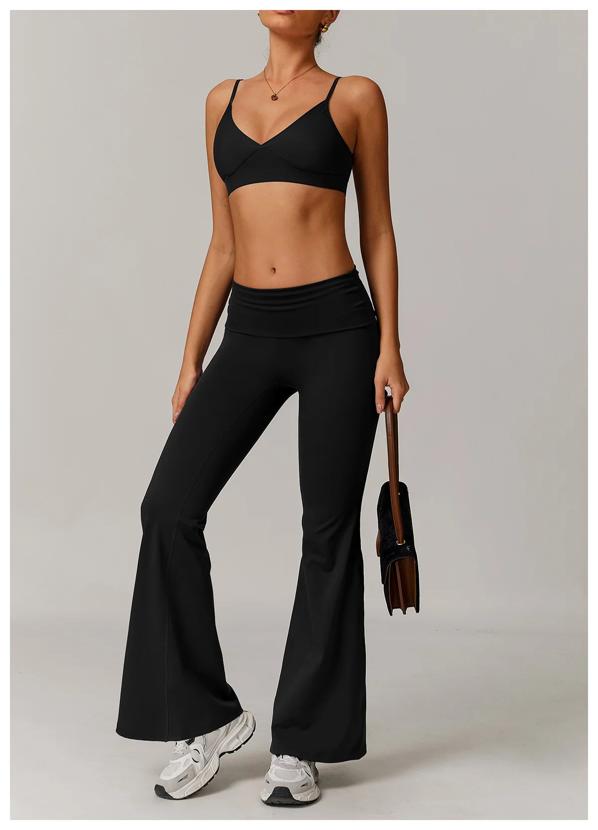 Bell-bottoms High Waist Wide Leg Fitness Workout Leggings