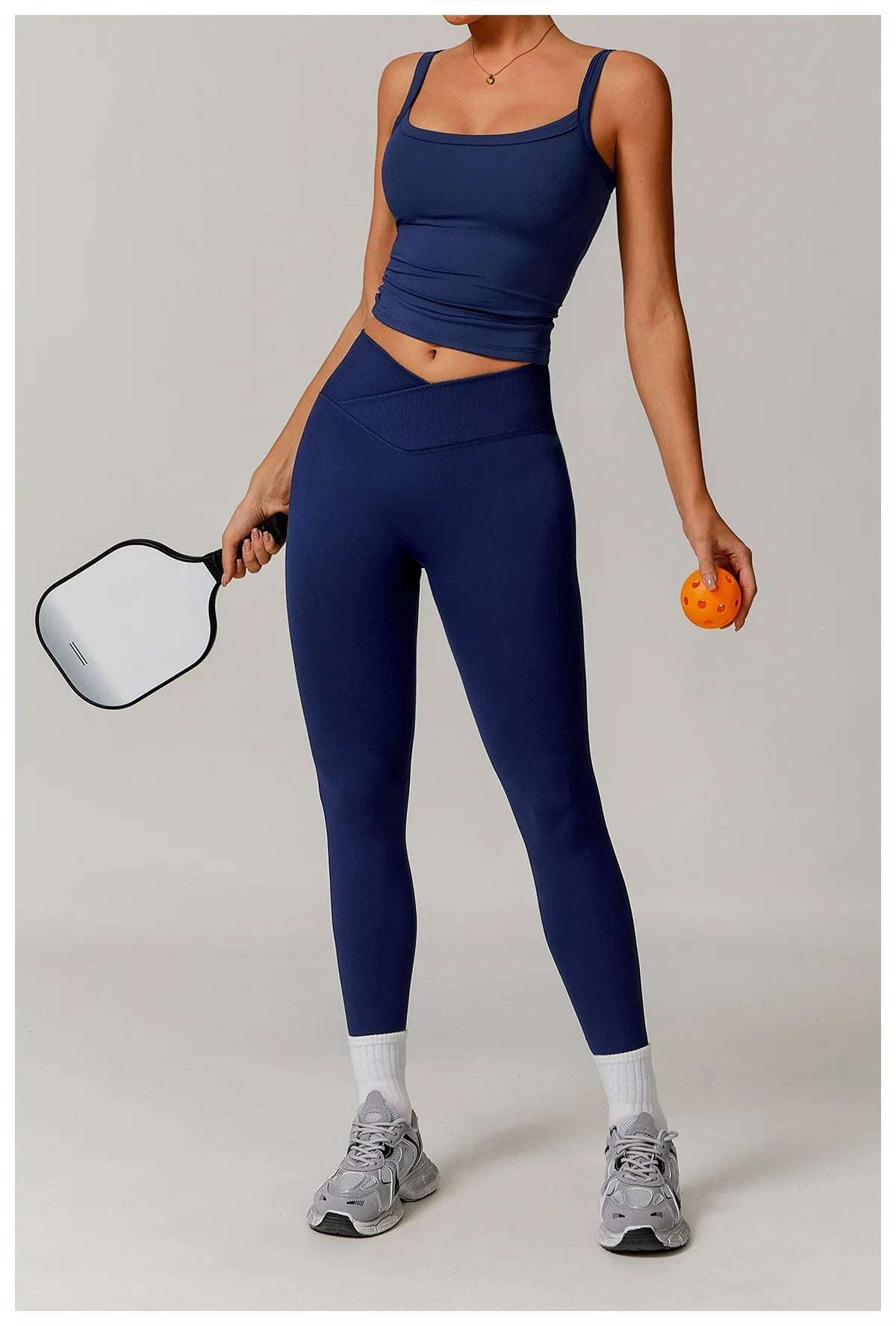 Push Up square neck Sports gym Top