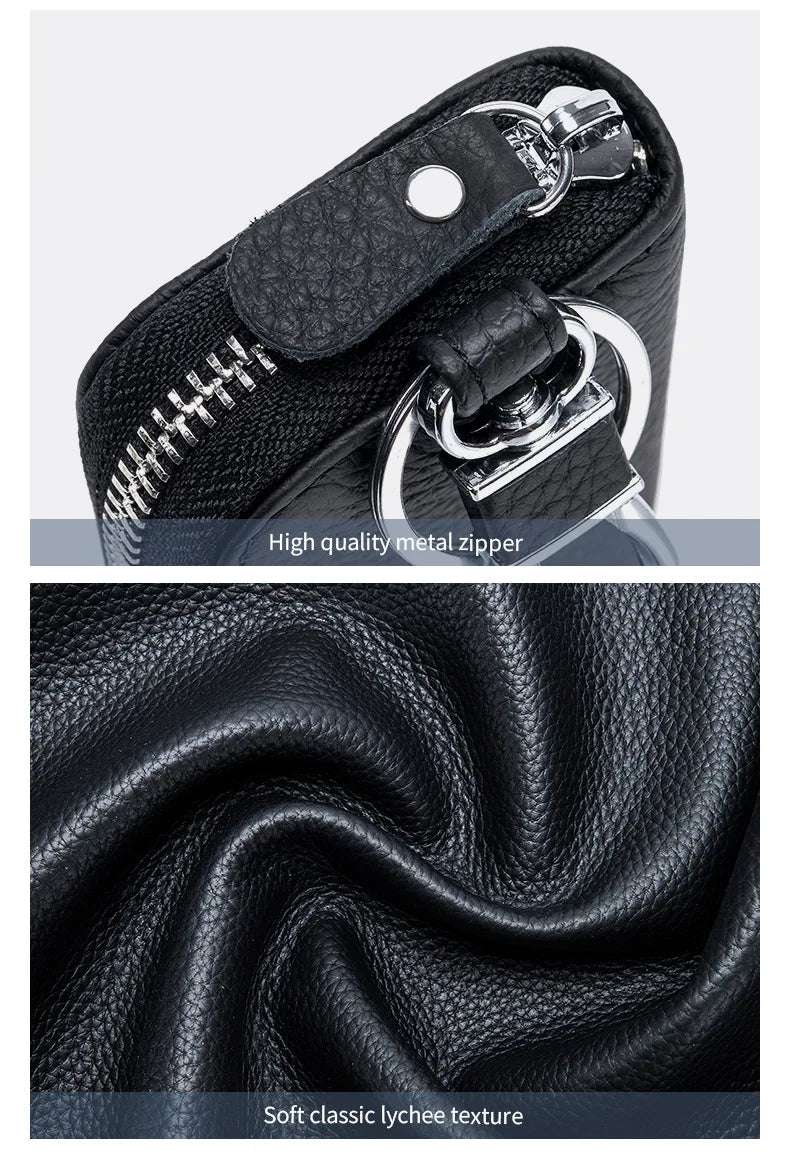 Multifunctional Zipper leather Key Case