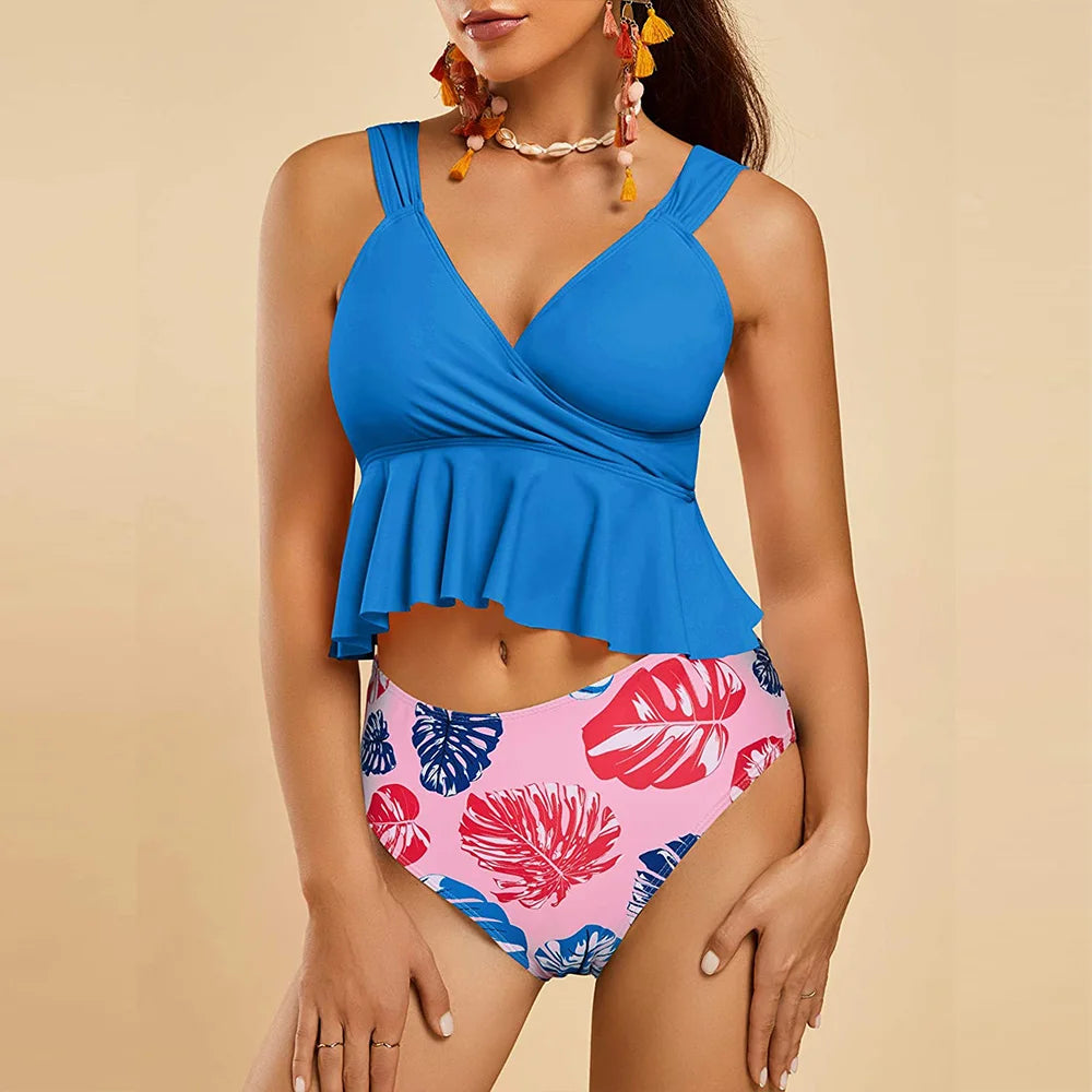 Women Leaf Print Swimwear SY22521 1