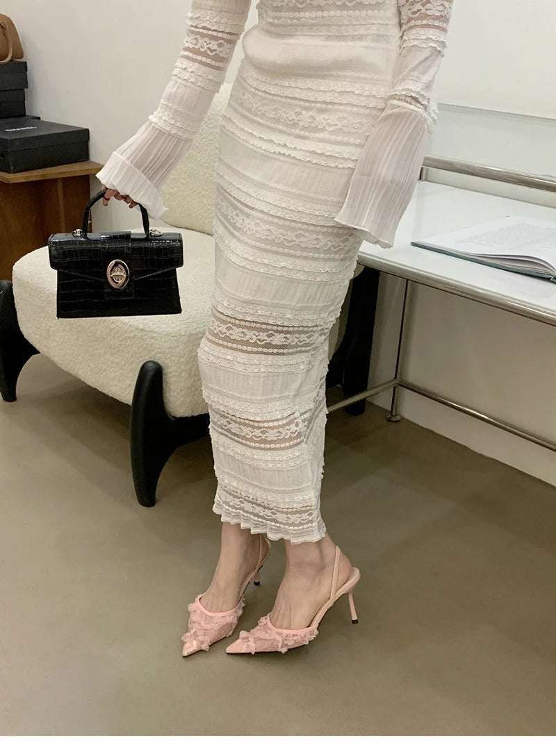 Pointed Toe Slip On low heel Shoes