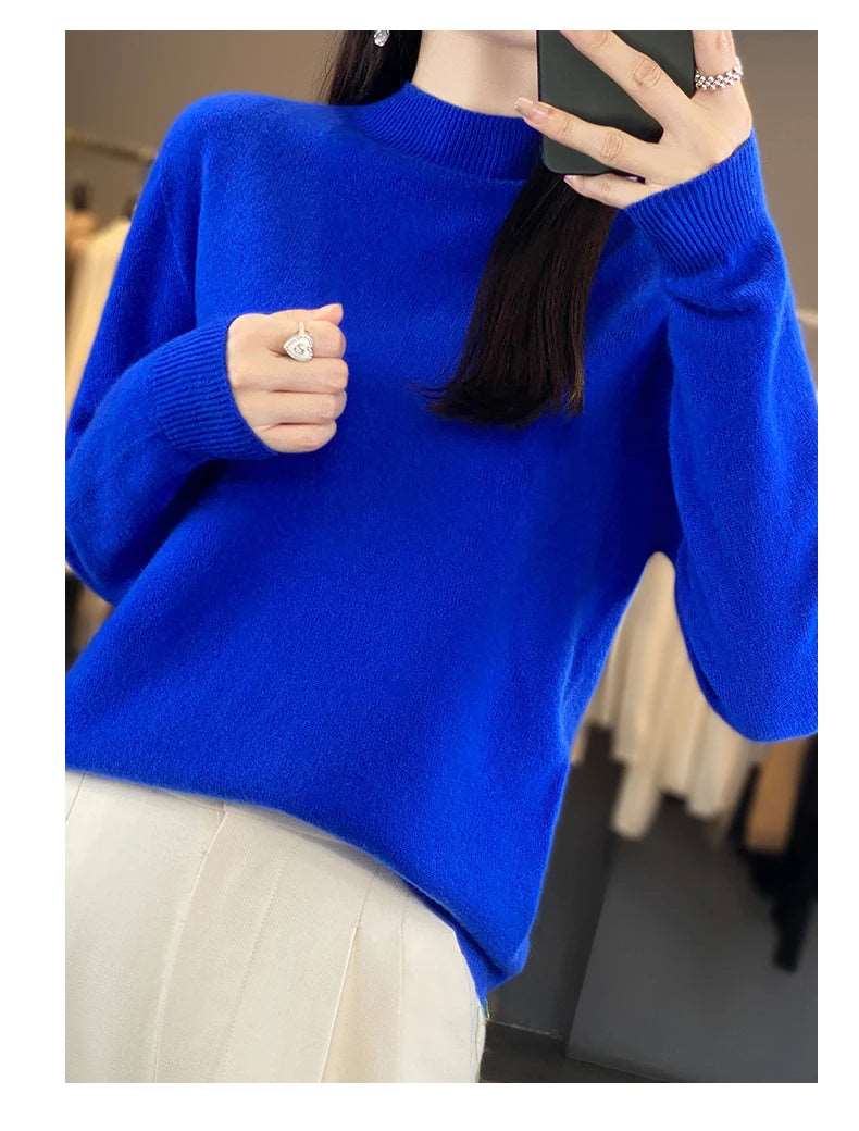 100% Merino Wool Sweater Women Knitwear