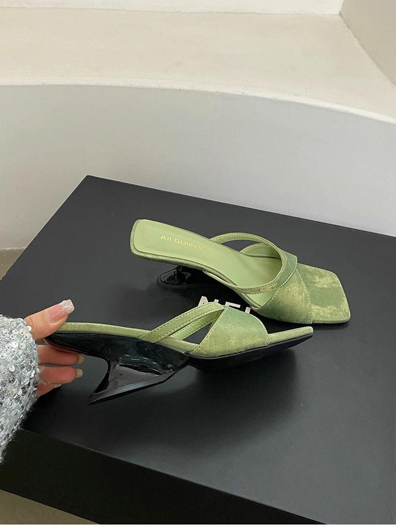 Slope medium Heel Open Toe Sandals