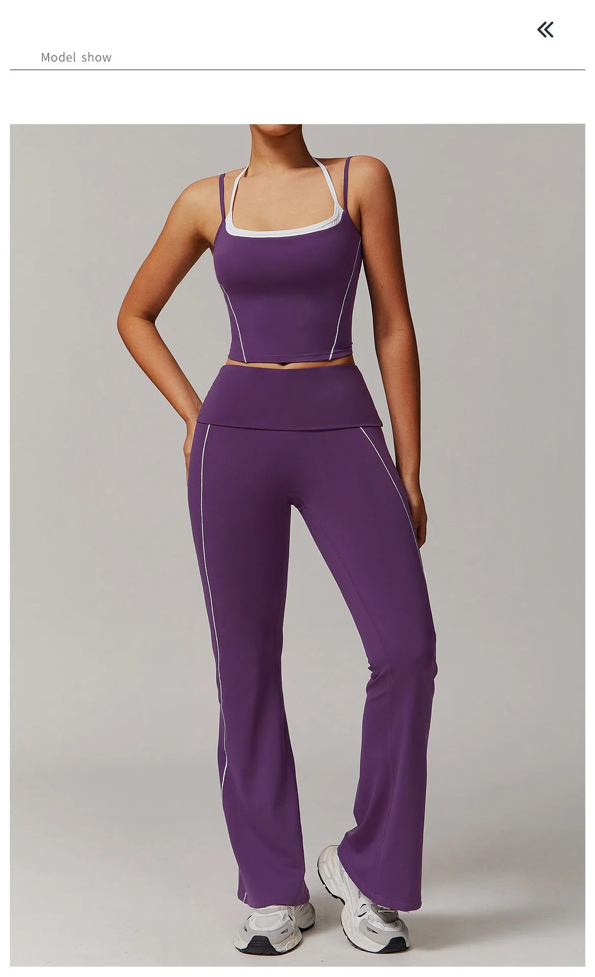 Bra & Flared high waisted leggings set