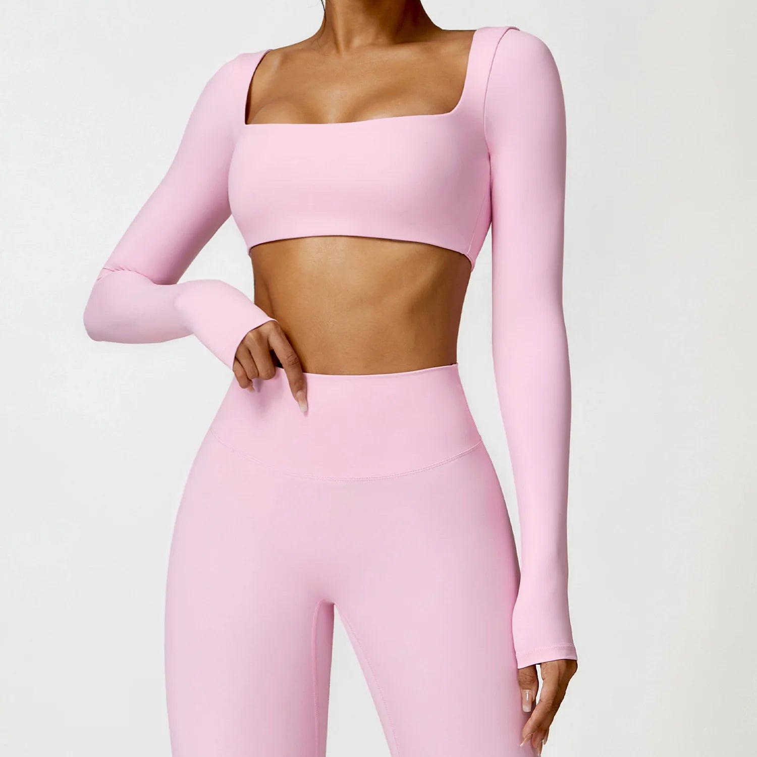 Long sleeved Fitness Gym Workout Top