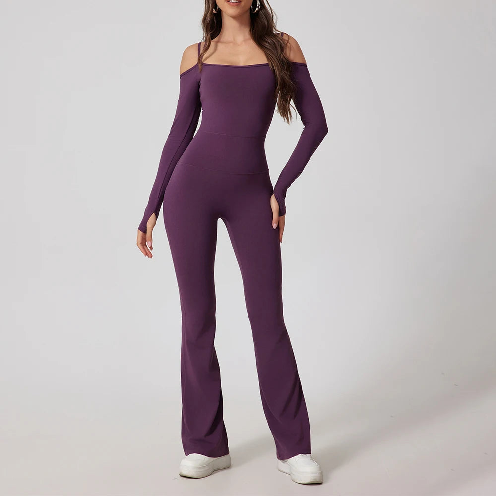 Gym Fitness Sports Bodysuit Grape thistle purple