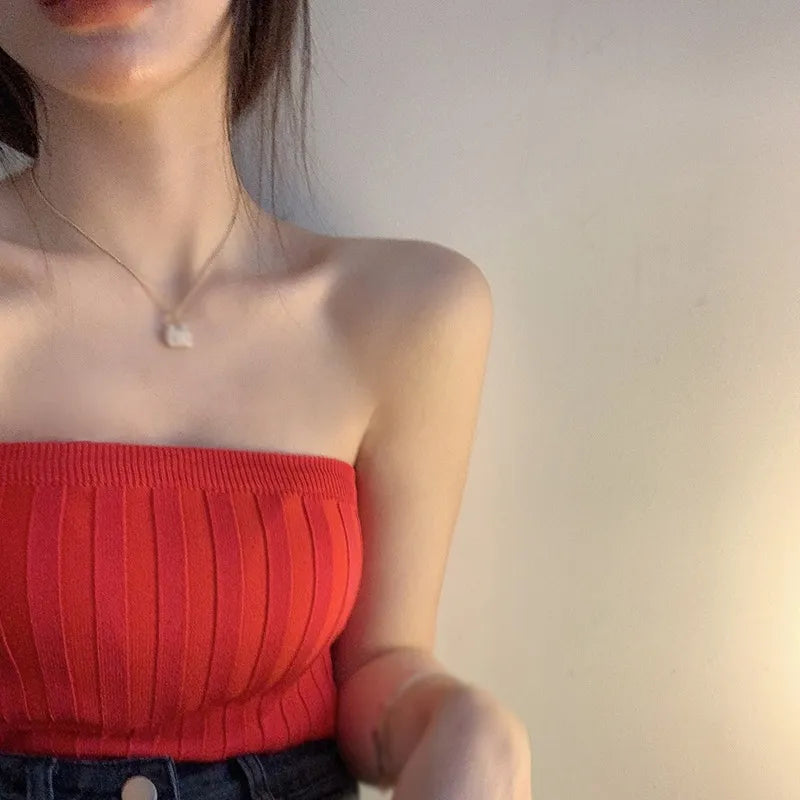 Women Short Sleeveless Summer Solid Color Tops