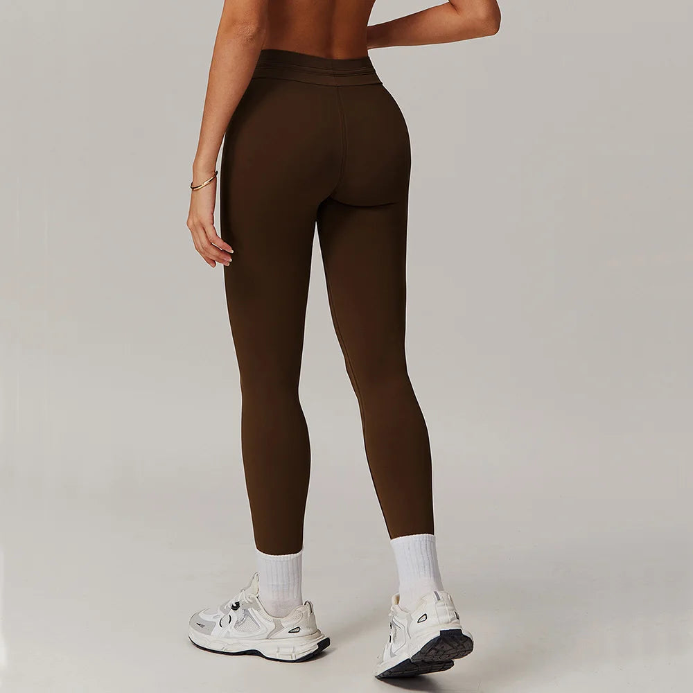 Drawstring High Waist Fitness Leggings