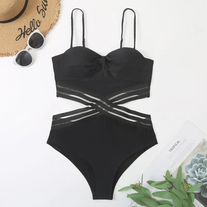 New Black Push Up Swimsuit black
