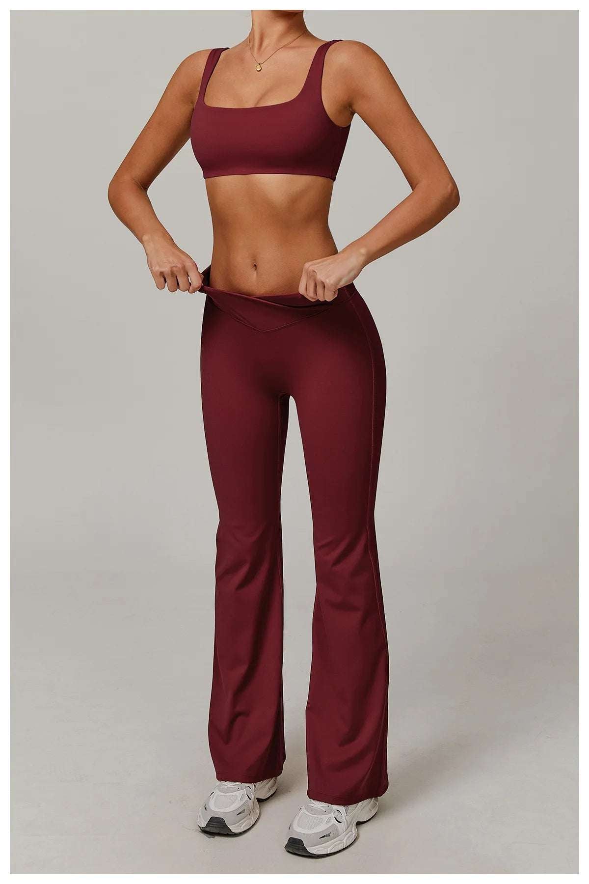 Bell Bottomed High Waist Wide Leg Gym Leggings