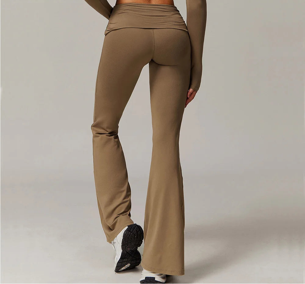 Bell-bottoms wide leg fitness Sport Leggings