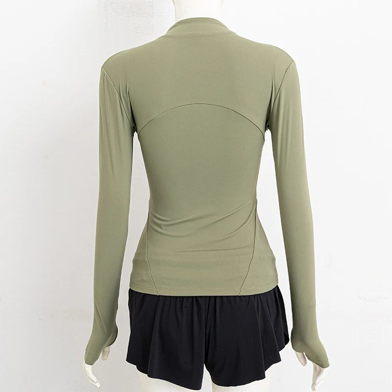 Long-sleeved zipper Fitness Running gym Top Jacket