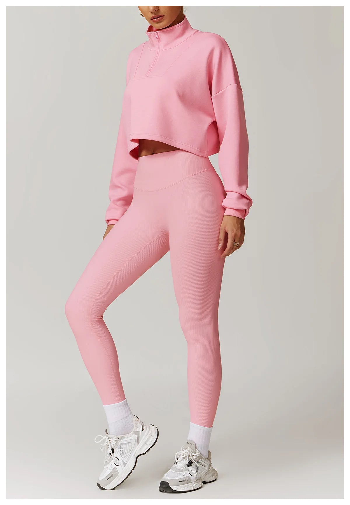 Ribbed Fitness Gym Workout Push Up Sports Bra & Leggings Set