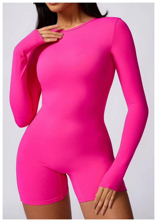 Long Sleeved One-Piece yoga gym fitness suit