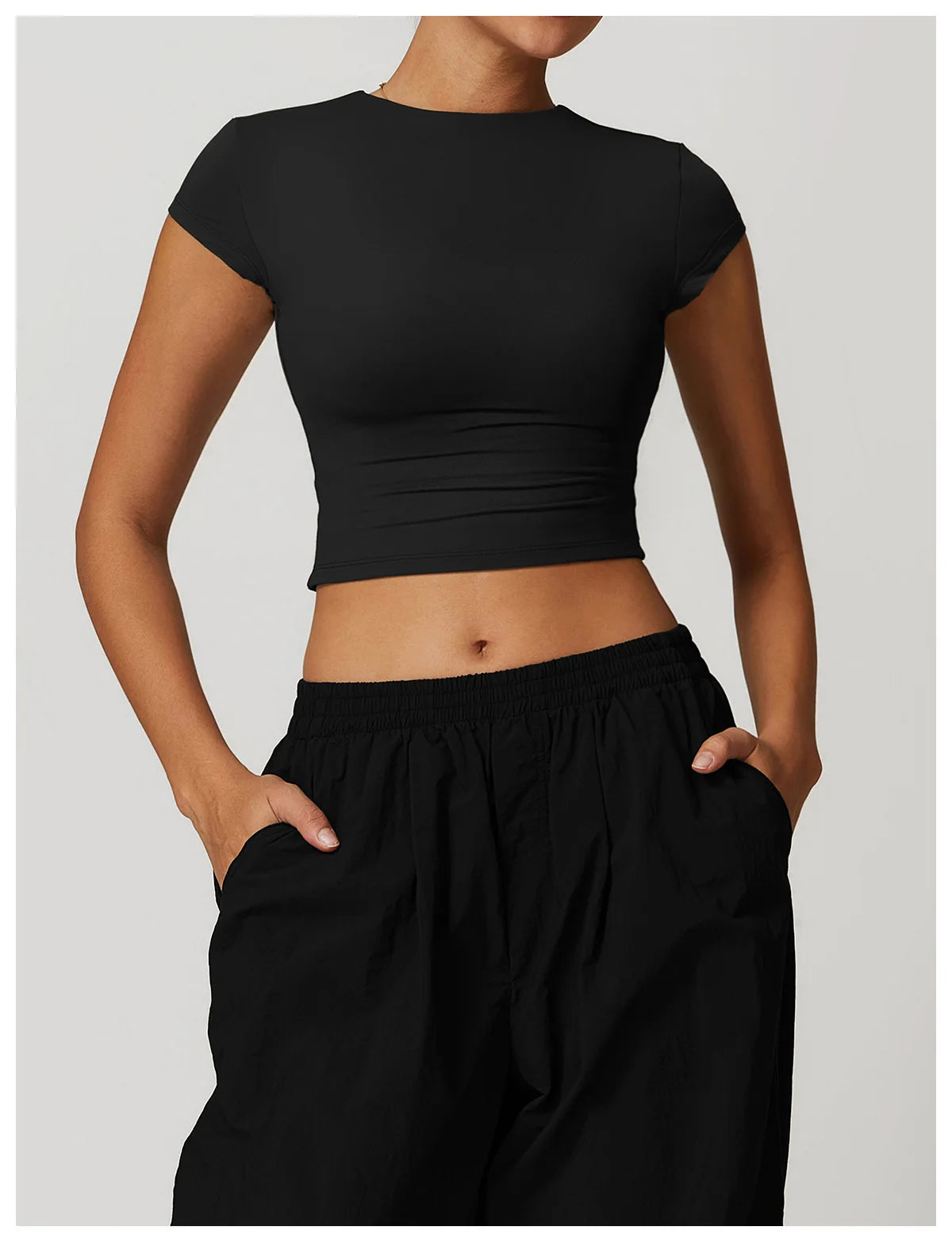 Short Sleeve Gym Workout Gym crop Tops