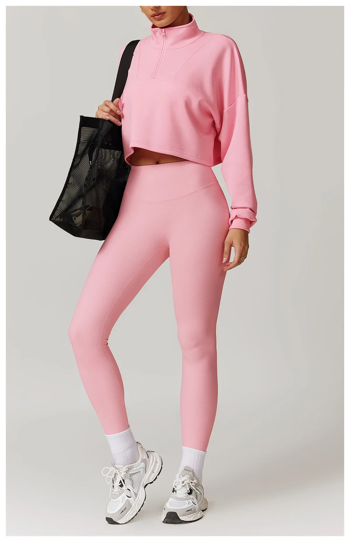 Ribbed Fitness Gym Workout Push Up Sports Bra & Leggings Set