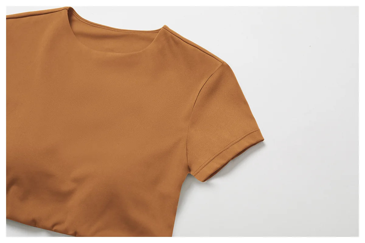 Workout Short Sleeve Shirt Gym Top