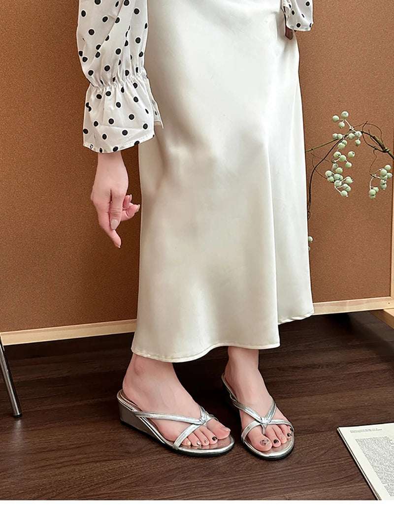 Clip Toe Wedges Heel Sandals