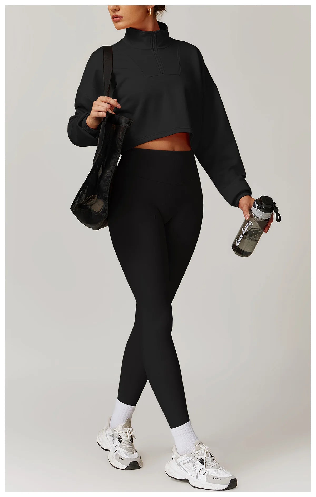 Ribbed Fitness Gym Workout Push Up Sports Bra & Leggings Set