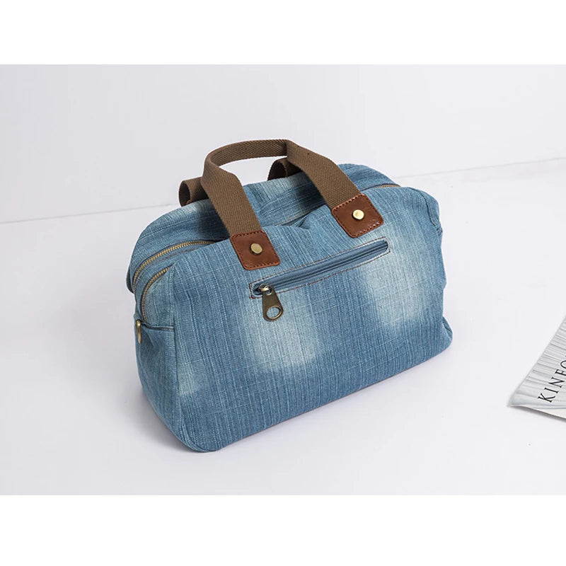 Light dark Blue Denim Handbag