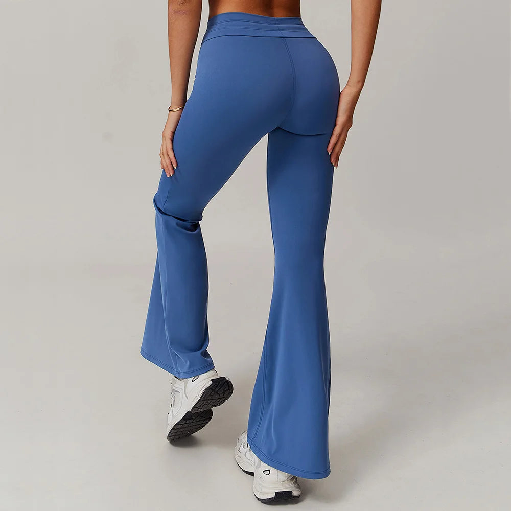 Wide Leg Bell-bottoms drawstring Sports Leggings