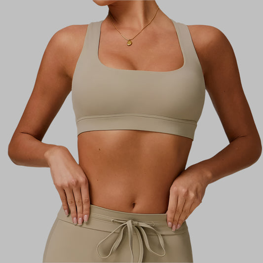 Cross Shoulder Straps Open Back Yoga bra