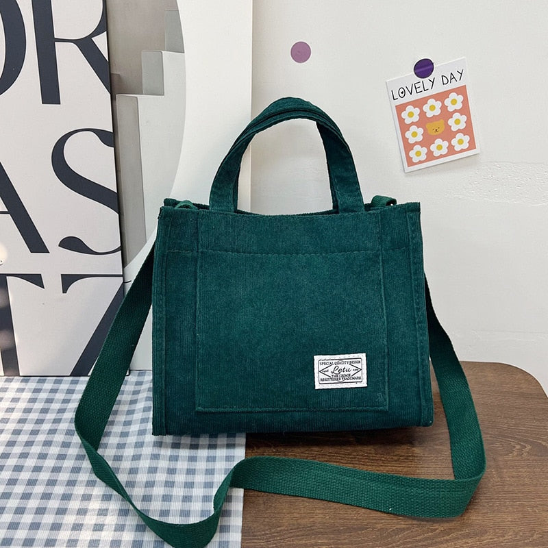 Women's Canvas Casual Tote Bag Green