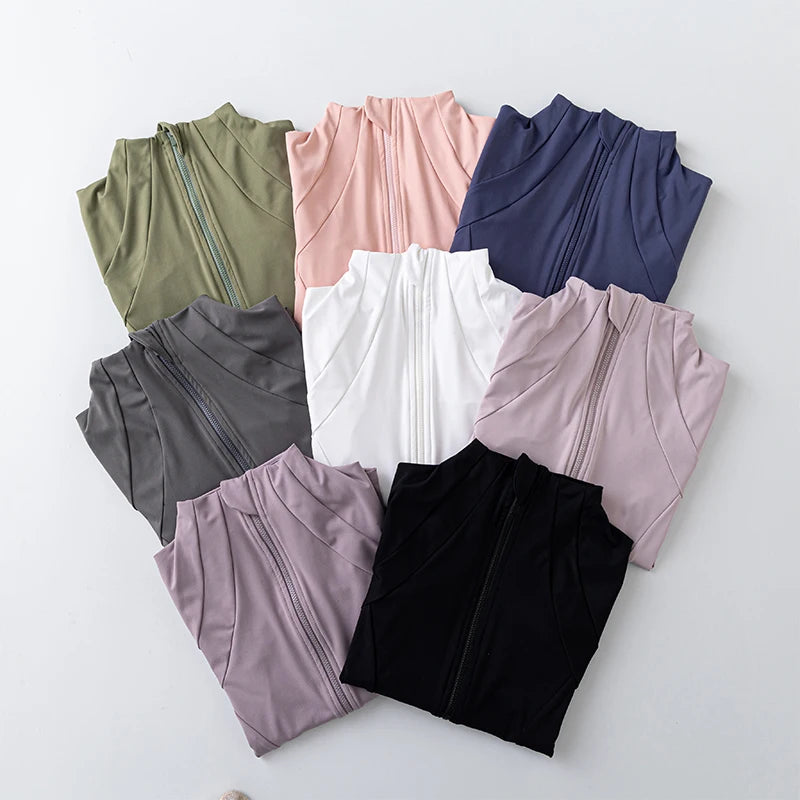 Long-sleeved zipper Fitness Running gym Top Jacket