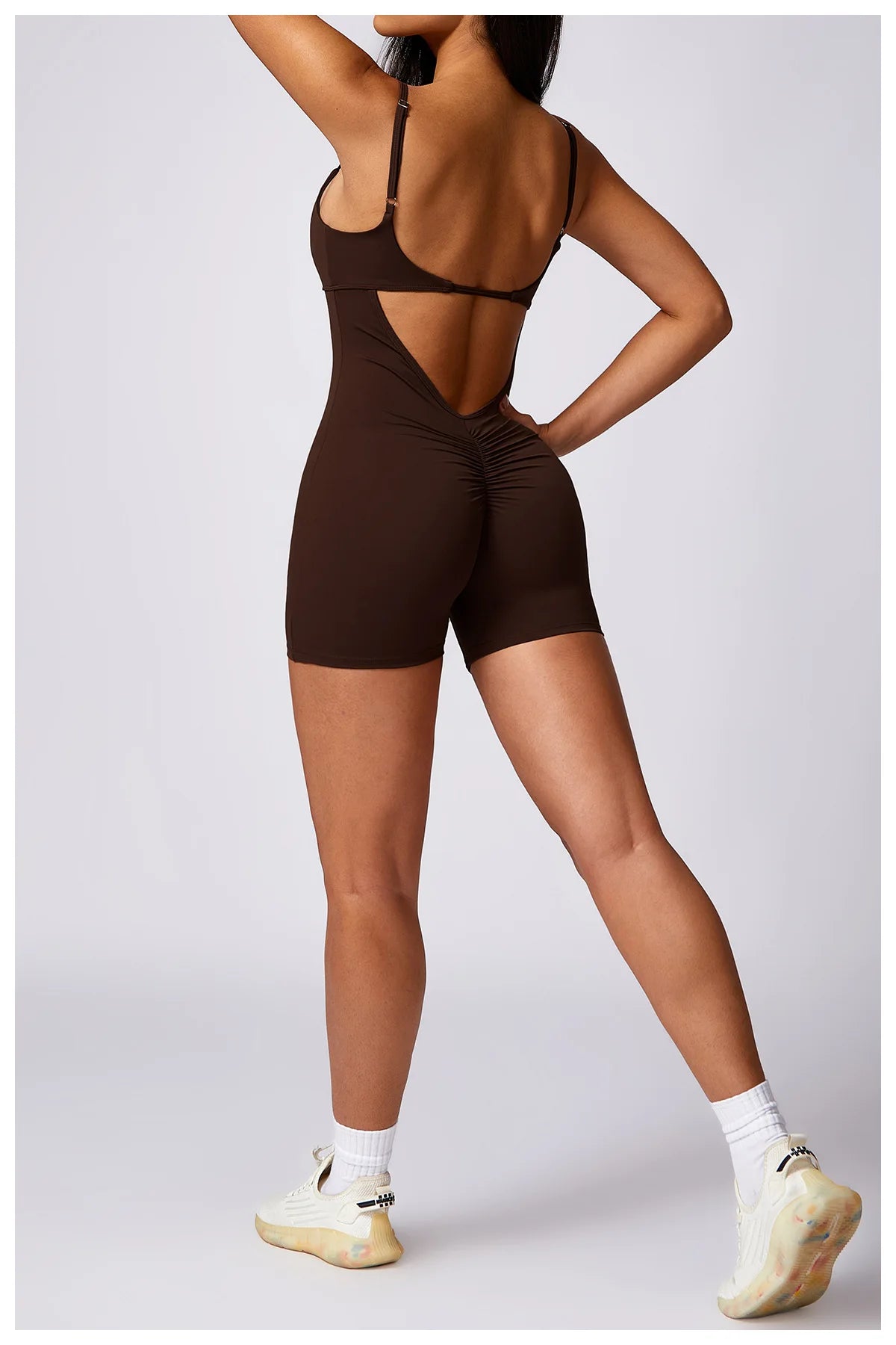 Backless Scrunch Butt Gym Workout Yoga shorts suit