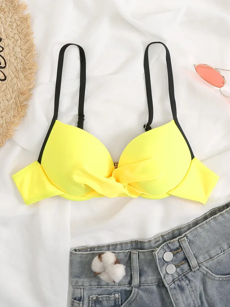 High Waist Thong Swimwear Trunk Bikini Top