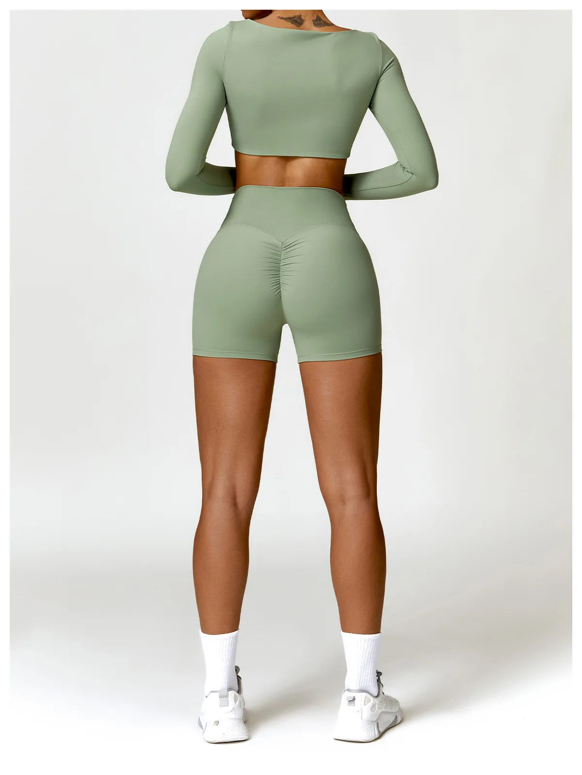 Long sleeved Fitness Gym Workout Top