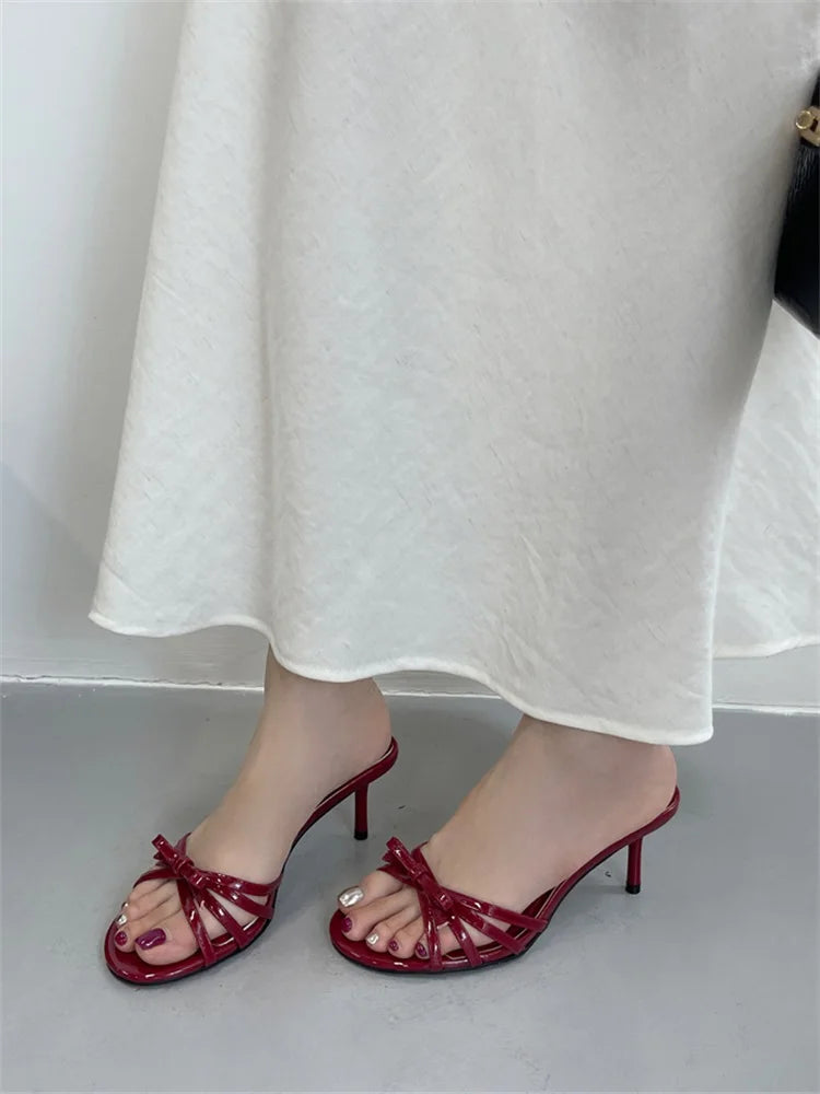 Bohemian Style Mules High Heel Sandals