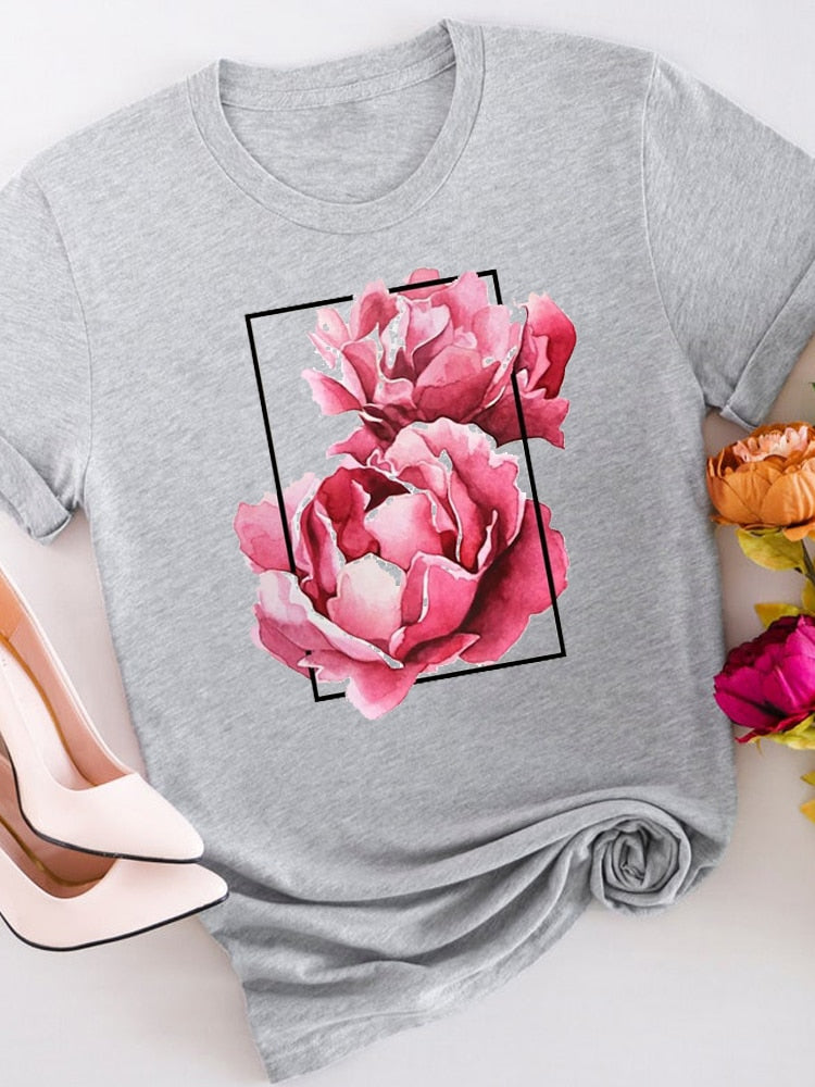 Summer Short Sleeve Print Graphic T Shirt