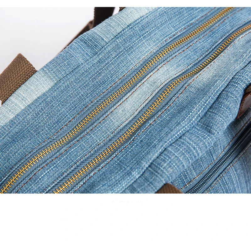 Light dark Blue Denim Handbag