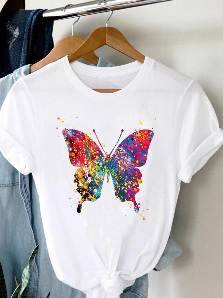 Summer Short Sleeve Print Graphic T Shirt MGQ30110