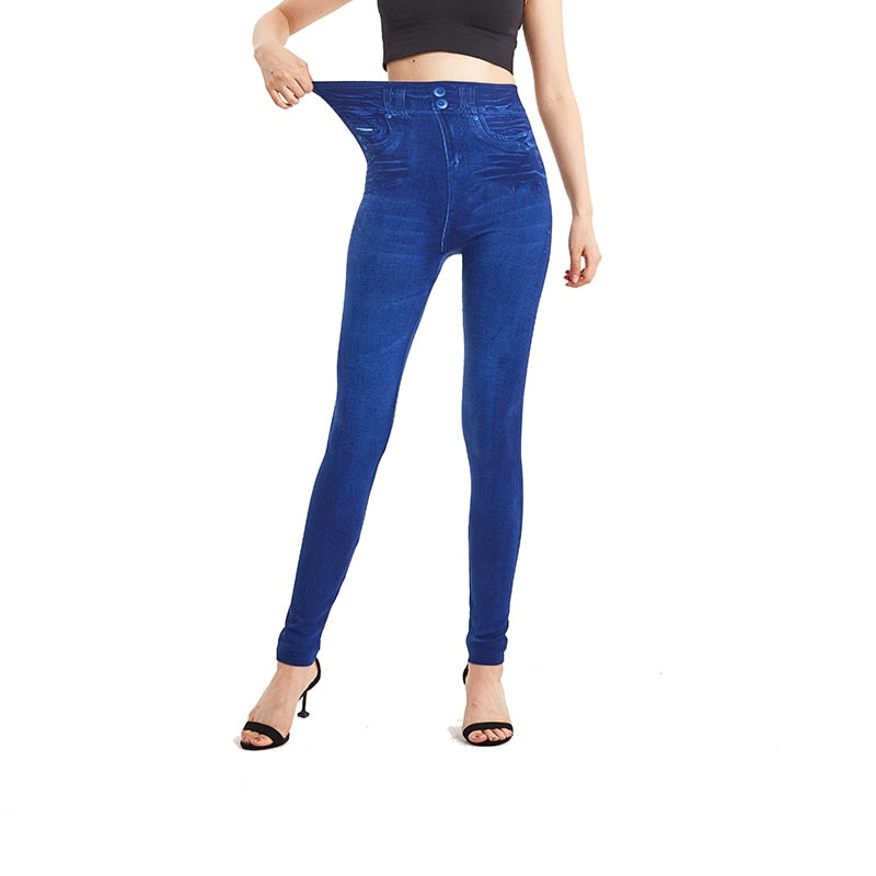 Women Faux Denim Jeans