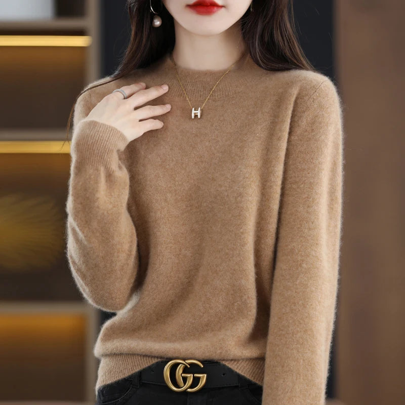 100% Merino Wool Sweater Women Knitwear