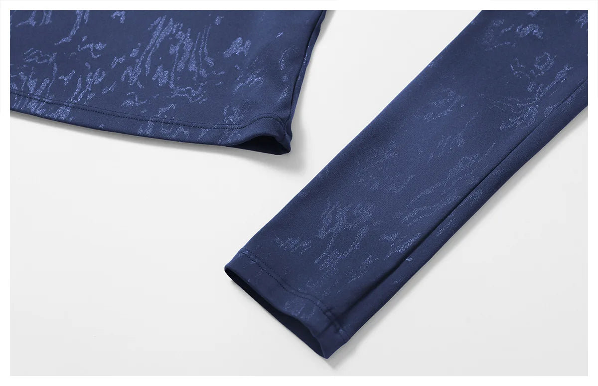 Printed Long Sleeved Sports Workout Top