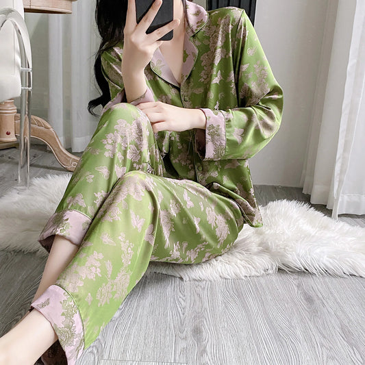 Women's Long Sleeve satin Pajama Set