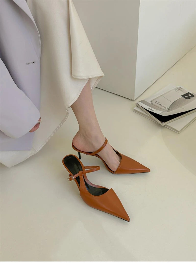 Pointed Toe Mule Slip On Shoes