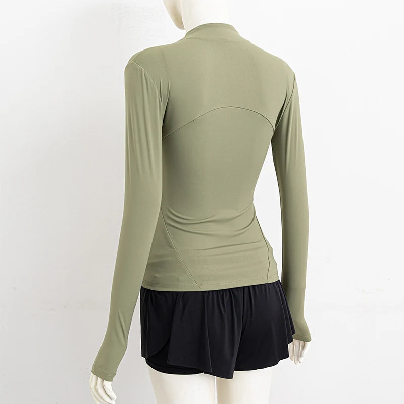 Long-sleeved zipper Fitness Running gym Top Jacket