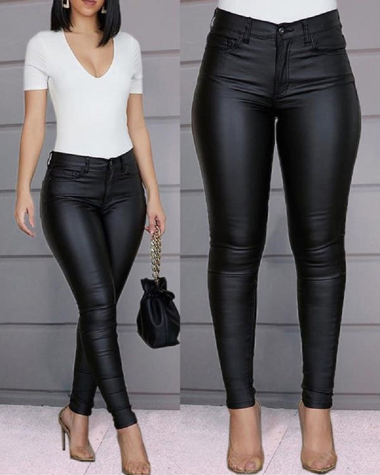 Women PU Leather Pants