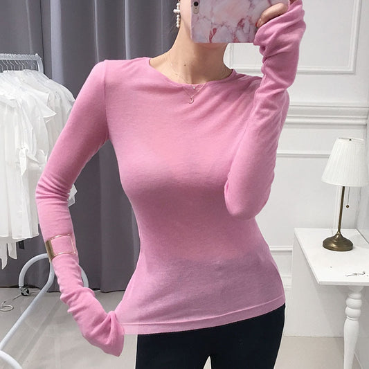 Korean Style Slim Basic Elasticity Top