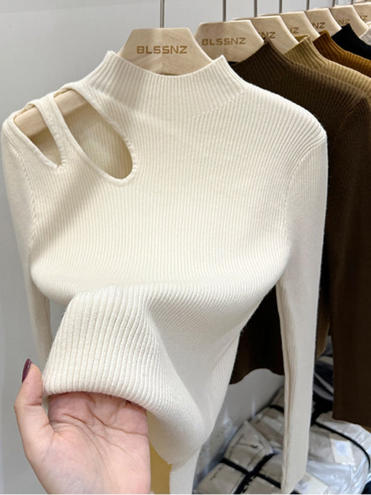 Hollow Out Knitted Jumper Pullover Sweater