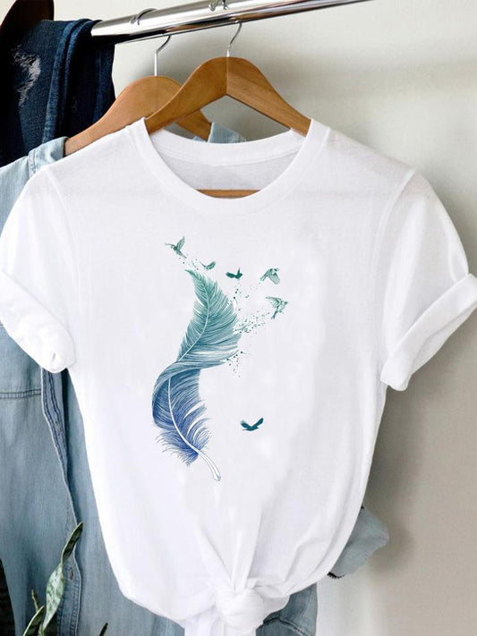 Summer Short Sleeve Print Graphic T Shirt