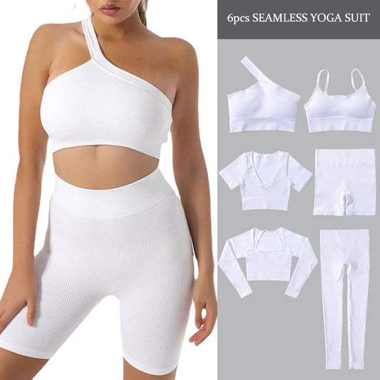 Seamless Yoga Set-Crop Top Bra leggings Workout suit