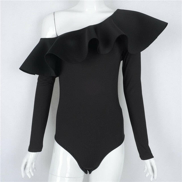 One Shoulder asymmetric Bodysuit