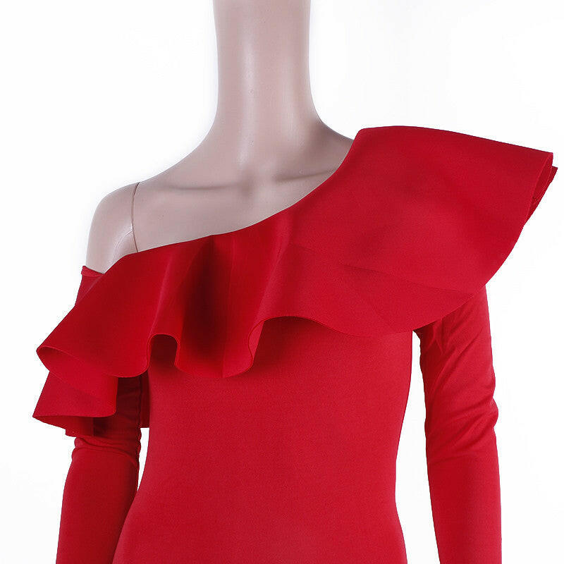 One Shoulder asymmetric Bodysuit