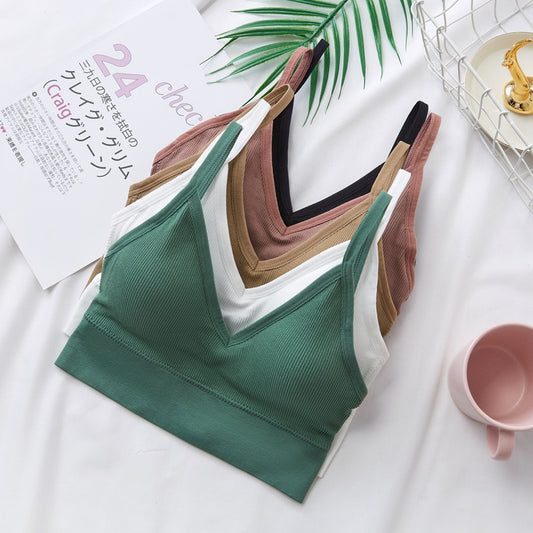 Spaghetti strap Crop Top-sports bra