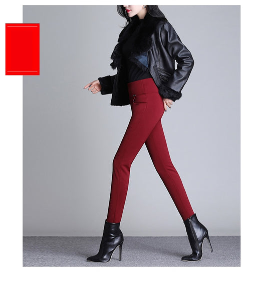 Winter High Waist Pencil Trousers